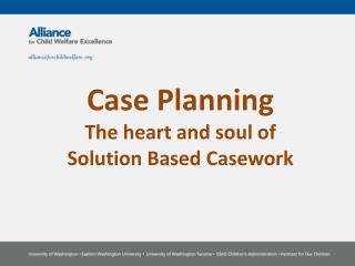 Case Planning The heart and soul of Solution B ased C asework