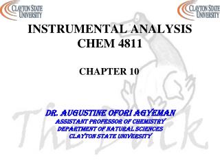 INSTRUMENTAL ANALYSIS CHEM 4811