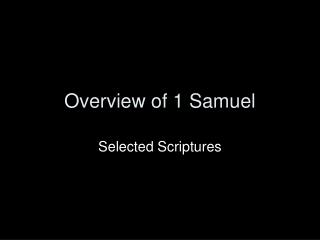 Overview of 1 Samuel