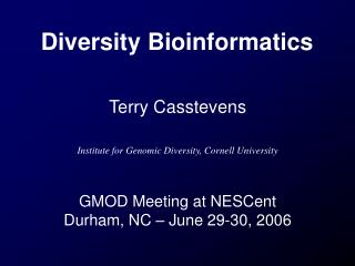 Diversity Bioinformatics