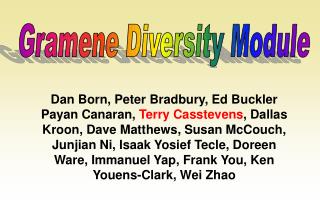 Gramene Diversity Module
