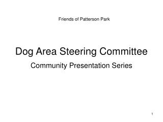 Dog Area Steering Committee