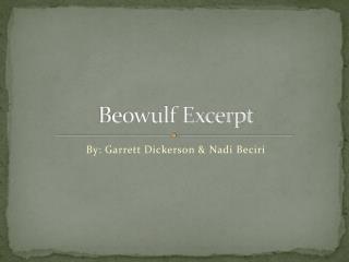 Beowulf Excerpt