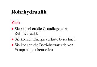 Rohrhydraulik