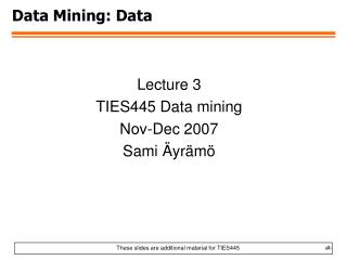 Data Mining: Data