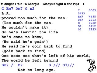 Midnight Train To Georgia – Gladys Knight &amp; the Pips 1