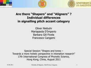 Are there “Shapers” and “Aligners” ? Individual differences in signalling pitch accent category