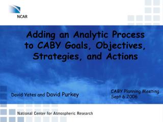 Adding an Analytic Process to CABY Goals, Objectives, Strategies, and Actions