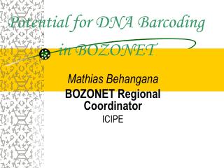 Potential for DNA Barcoding in BOZONET