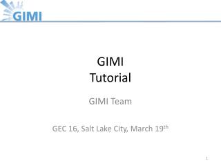 GIMI Tutorial