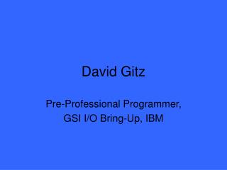 David Gitz