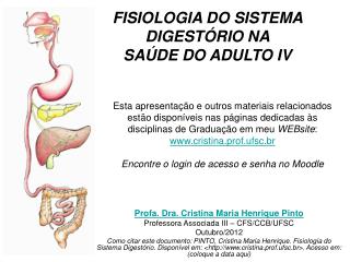 FISIOLOGIA DO SISTEMA DIGESTÓRIO NA SAÚDE DO ADULTO IV