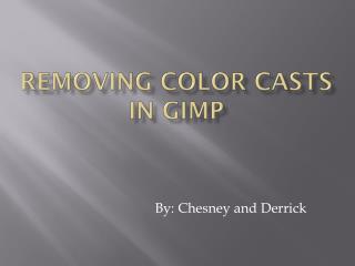 Removing Color Casts in GIMP