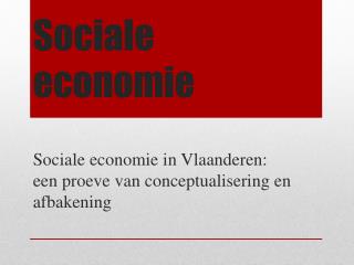 Sociale economie