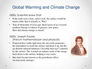 Global Warming and Climate Change