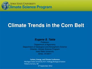 Climate Trends in the Corn Belt
