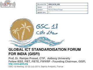 GLOBAL ict standardisation forum for india ( Gisfi )