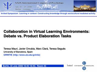 Collaboration in Virtual Learning Environments: Debate vs. Product Elaboration Tasks