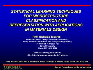 Prof. Nicholas Zabaras