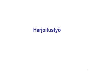 Harjoitustyö