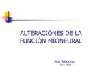 ALTERACIONES DE LA FUNCI N MIONEURAL