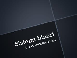 Sistemi binari