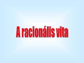 A racionális vita