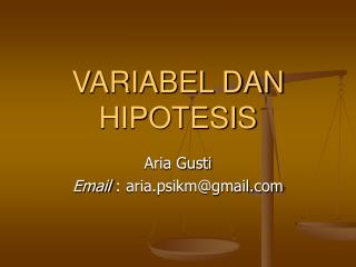 VARIABEL DAN HIPOTESIS