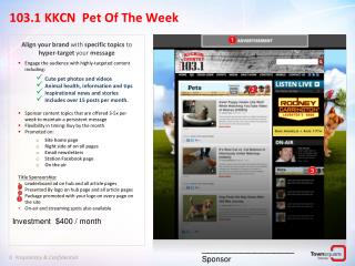 103.1 KKCN Pet Of The Week