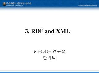 3. RDF and XML