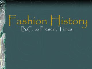 Fashion History