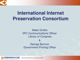 International Internet Preservation Consortium