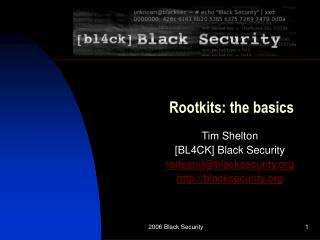 Rootkits: the basics