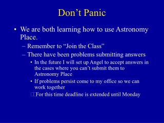 Don’t Panic