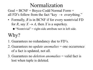 Normalization