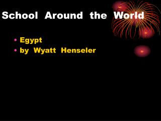 School Around the World