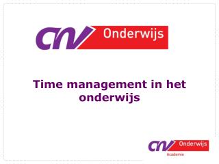 Time management in het onderwijs