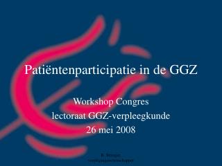 Patiëntenparticipatie in de GGZ