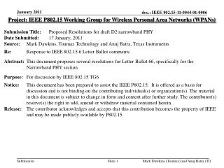 Project: IEEE P802.15 Working Group for Wireless Personal Area Networks (WPANs)