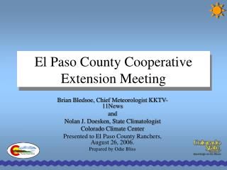 El Paso County Cooperative Extension Meeting