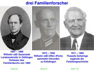 drei Familienforscher