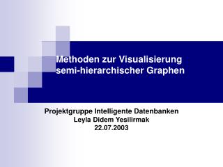 Methoden zur Visualisierung semi-hierarchischer Graphen