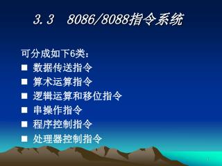 3.3 8086/8088 指令系统