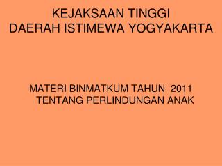 KEJAKSAAN TINGGI DAERAH ISTIMEWA YOGYAKARTA