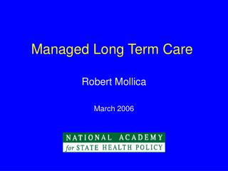 Managed Long Term Care
