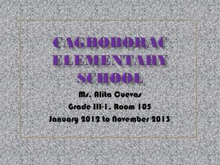 Cagboborac Elementary School