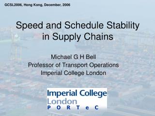 Speed and Schedule Stability in Supply Chains