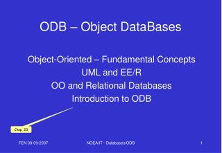 ODB – Object DataBases