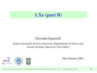 LXe (part B)