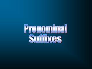 Pronominal